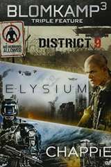 Poster for Blomkamp Trilogy - District 9, Elysium & Chappie UV HD or iTunes HD via Movies Anywhere